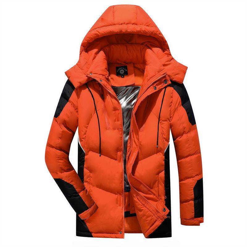 

Parker coat men' jacket 2020 winter jacket men thick hooded windproof waterproof warm coat casual men' cotton 4XL, Zsq011 orange