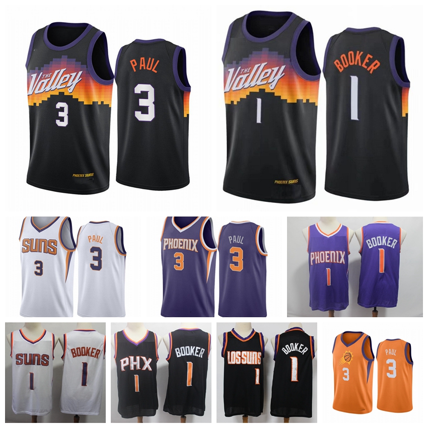 

Men 2021 Devin 1 Booker Chris 3 Paul Phoenix Suns new city basketball jersey