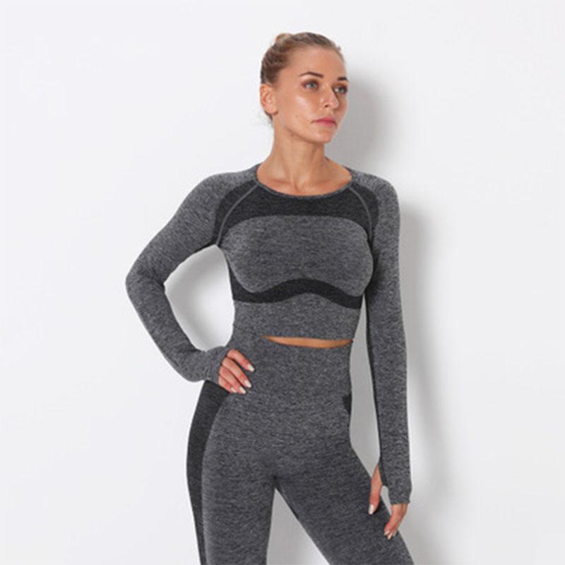 

SALSPOR Yoga Shirts Women Fitness Gym Top Shirts With Thumb Hole Sportswear Backless Breathable Jogging Long Sleeve1, Black