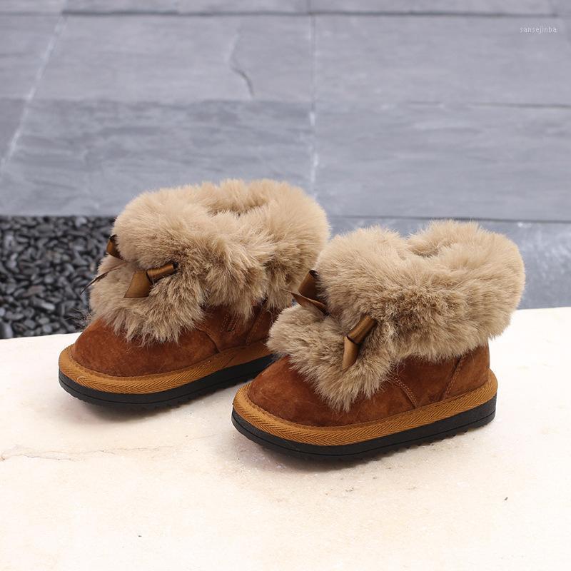 

Kids Winter Boots Girls Boys Snow Boots Warm Plush Fur Children Winter Boot for Baby cotton Shoes SMM0361, Smm036black