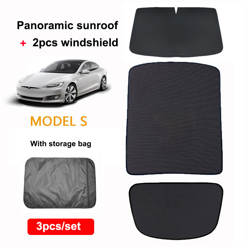 

Models Skylight For Tesla Model S Sunshade Sunroof Sunscreen Foldable Mesh UV Insulation Shade Modified Auto Car Accessories