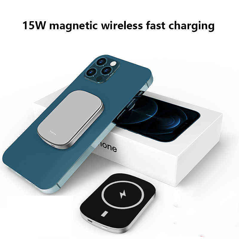

10000mAh Magnetic Wireless power Bank powerbank charger For apple iphone 12 12pro max mini 13 External auxiliary battery AA220310