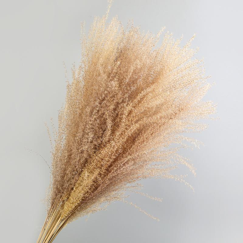 

10pcs/lot Artificial Reed Dried Flower Bouquet Wedding Home Decoration Party Display Fake Grass Arrangement Flower Accessories, Green