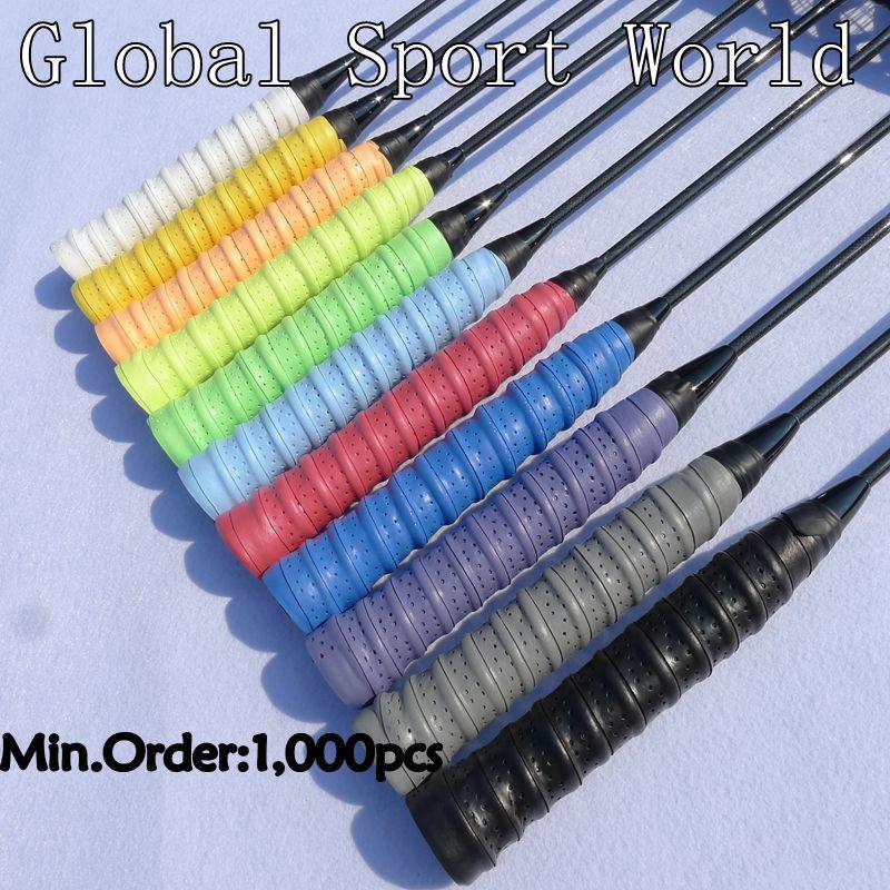 

1,000pcs Free Shipping by DHL/UPS PU Anti-slip EVA Tennis overgrips tacky feel breathable badminton racket overgrips, Assorted color