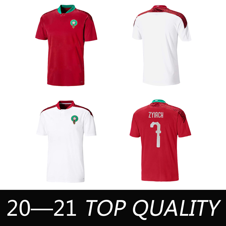 

2021 Morocco soccer jerseys home away 20 21 maillot de foot Ziyech Boufal FAJR Munir Ait Bennasser Amrabat football shirts, Black;yellow