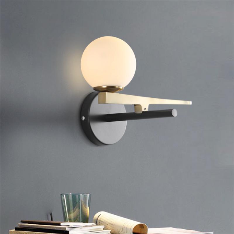 

Modern Glass LED Wall Lamps Sconces Staircase Lighting Living Room Wall Lights Lighting Aisle Illumination Bedroom Bedside Avize