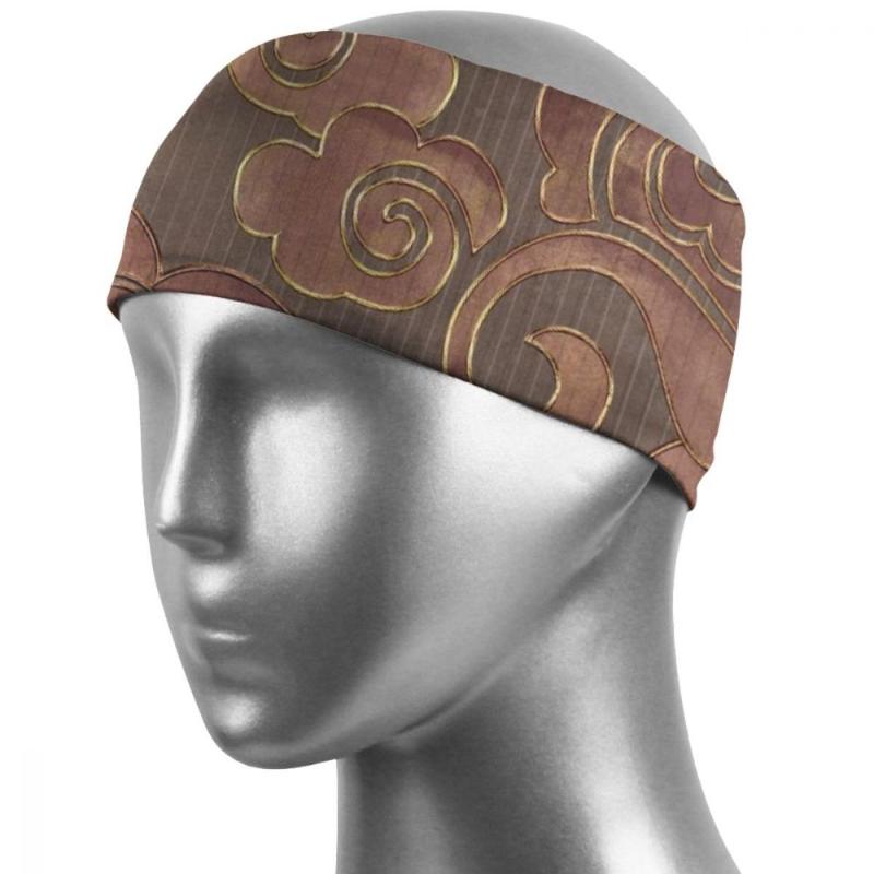 

Quality Cotton Sweatband Sports Unisex Sweat Headband Runnning Basketball Yoga Hair Band Elastic Head Band BrownQ009, Color as picture