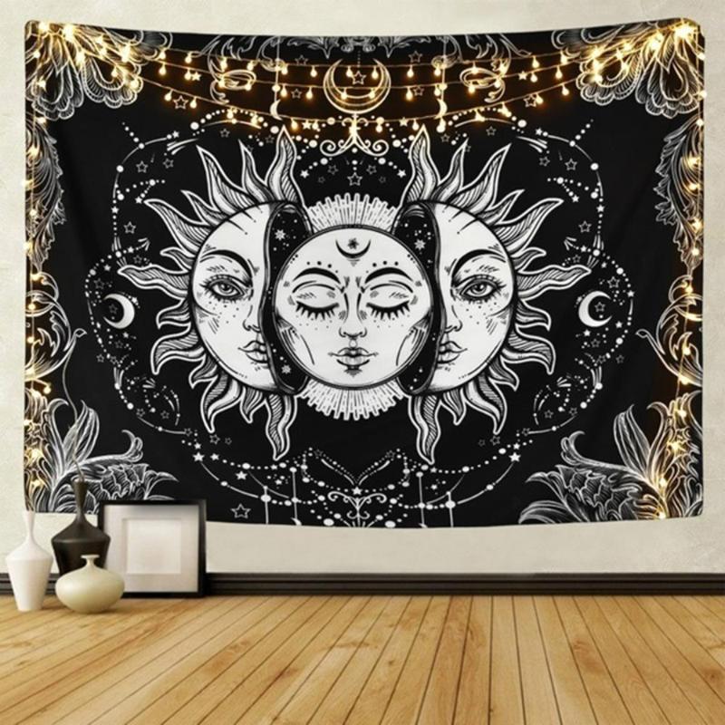 

Square Sun Tapestry Wall Mount Beach Mat Home Decor Bed Cover Family Art Retro Exquisite