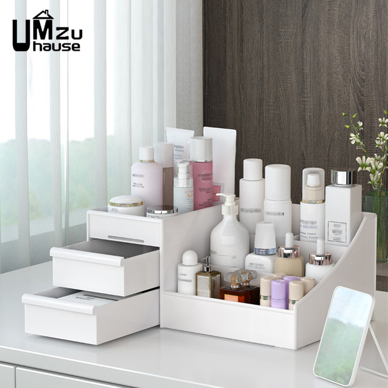 

Cosmetics Storage Boxes Drawer Divider Girl Makeup Organizers Home Bathroom Organization Jewelry Toiletries Container Save Space Y200111