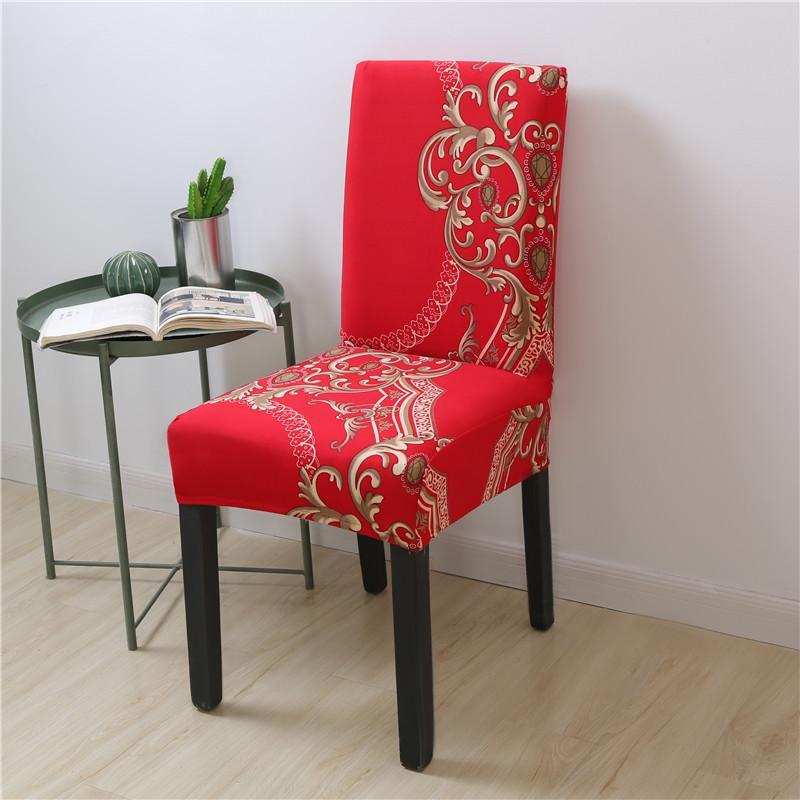 

Spandex Chair Covers Printed Dining Room Stretch Seat Cover Chair Protective Case for Restaurant Banquet Kitchen Hotel