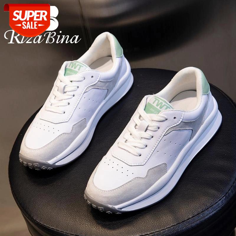 

RIZABINA Women Shoes Mix Color Cow Leather Shoes Women Fashion Cool Spring Autumn Daily Ladies Footwear Size 35-40 #EA9O