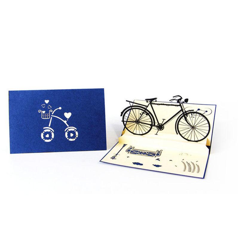 

3D Up Cards Handmade Bicycle Happy Birthday Thank You Christmas Halloween