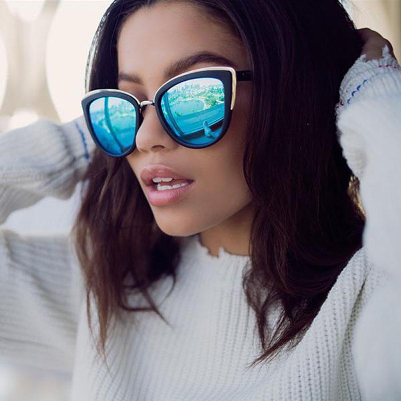 

Zonnebril Dames Sunglasses 2020 Vintage Brand Designer Sunglasses Cat eye shaped Fashion Oculos Gafas de sol n436