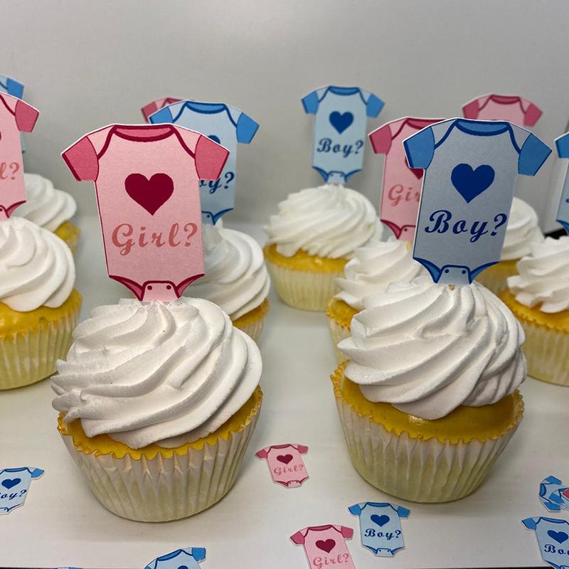 

Gender reveal Cupcake Topper Gender Reveal Topper Boy or Girl Cupcake