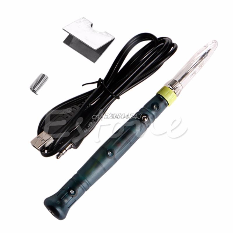 

New Professional Mini 5V 8W LED Indicator USB Powered Welding Soldering Iron Kit Tools R06 Whosale&DropShip