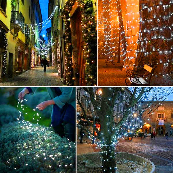 

Discount White 100 LED Solar String Fairy Light Christmas Party Waterproof high brightness Holiday Lighting LED Strings