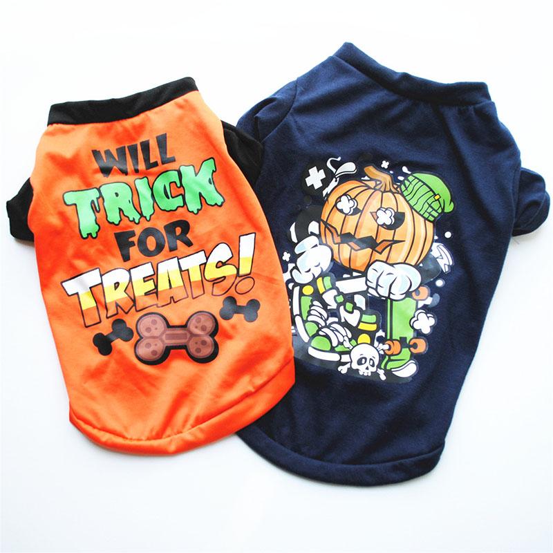 

Halloween Cute Dog Sleeveless Shirt Pet Vest Pet Dog T-shirt Breathable Durable T-shirt Cat Clothes cloth Costume, Dark blue1