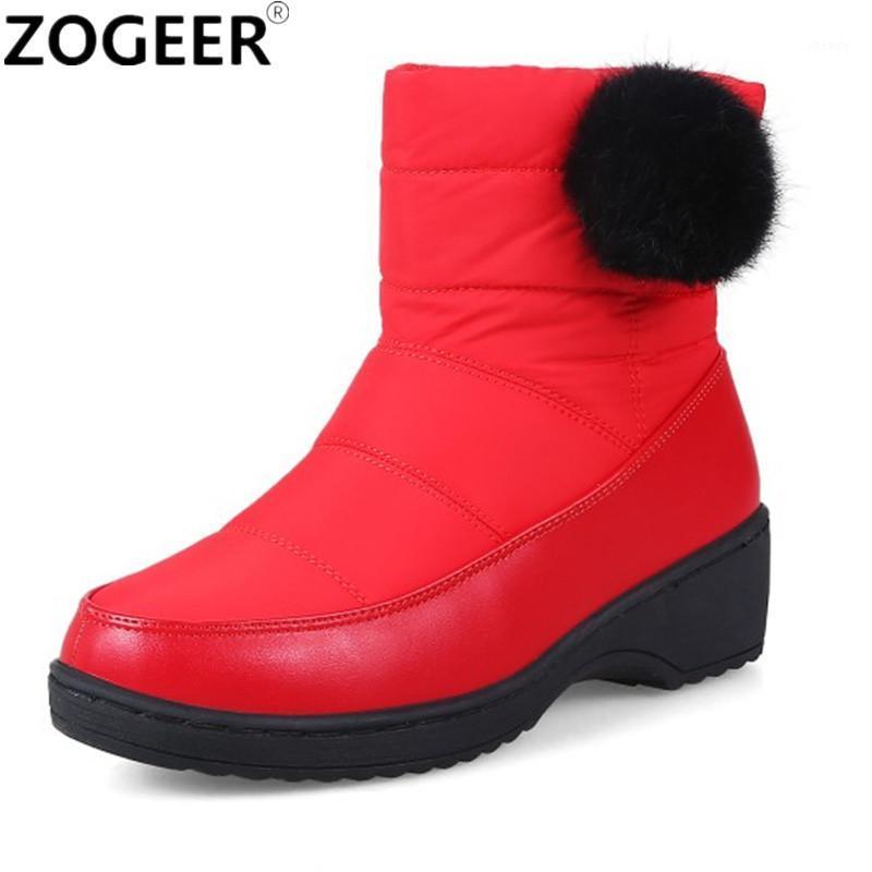 

New Winter Snow Boots Women Thick Fur Inside Warm Platform Shoes Woman Wedges Heel Women Ankle Boots Female Shoes1, Black