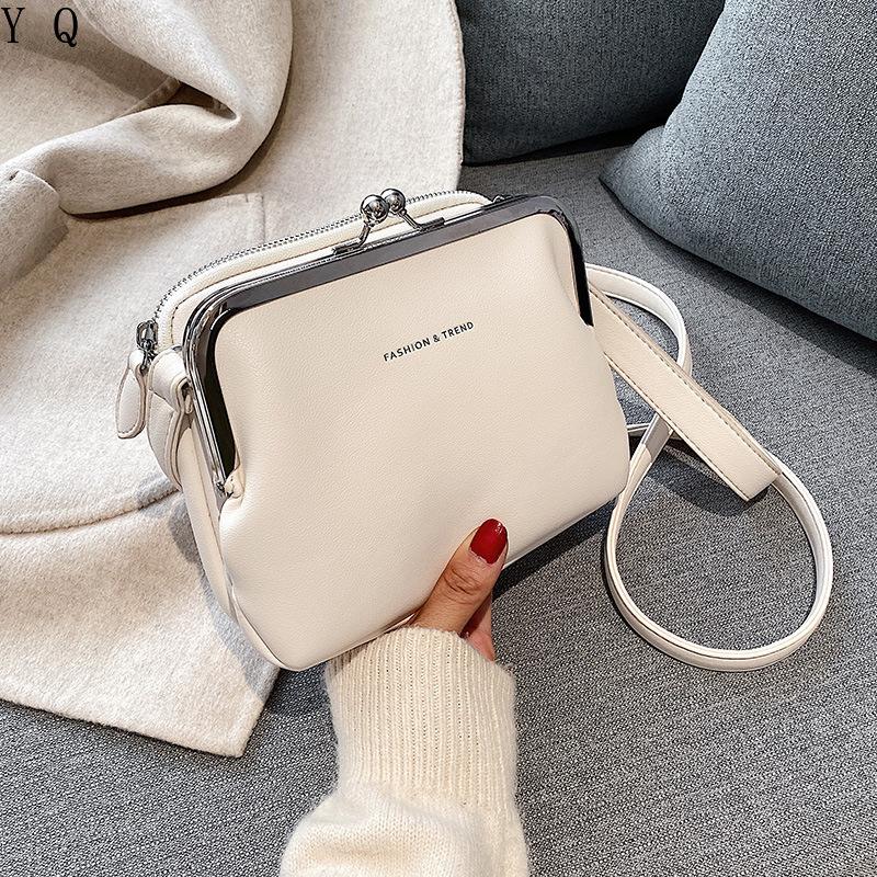 

Fashion Pu Leather Women's Crossbody Bag White Summer Women's Bag Shoulder Brand Handbag white Travel Bolsas, Beige