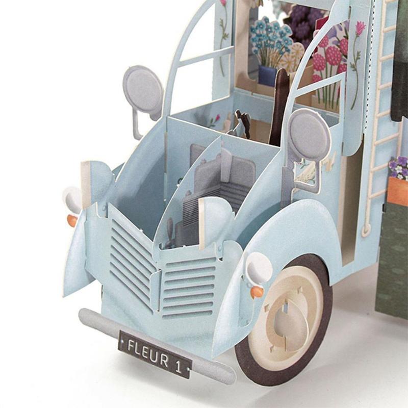 

Romantic Flowers Car 3D Up Card Thank You Card Paper Paper Birthday Invitations Craft Birthday E1L5