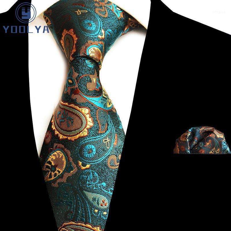 

Neck Ties 8cm Silk Men Tie Paisley Floral Necktie Handkerchief Set Luxury Men's Classic Party Wedding Pocket Square Sets1