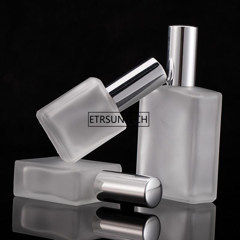 

50pcs 30/50/100ml Empty Refillable Perfume Bottle &Traveler Glass Spray Atomizer Transparent Frosted Perfume Bottle F2287