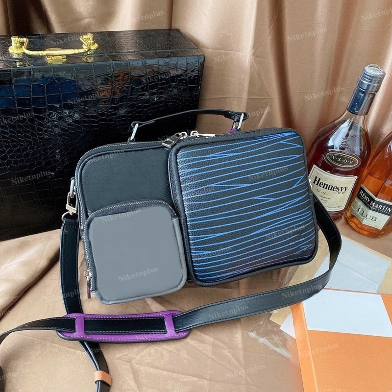 

Multipocket Messenger Bag Multi-Pocket Patchwork Shoulder Bags Monograms Eclipse Epi Outdoor Versatility Purse Wallet Cross Body Travel Designers Bags M45457, #1