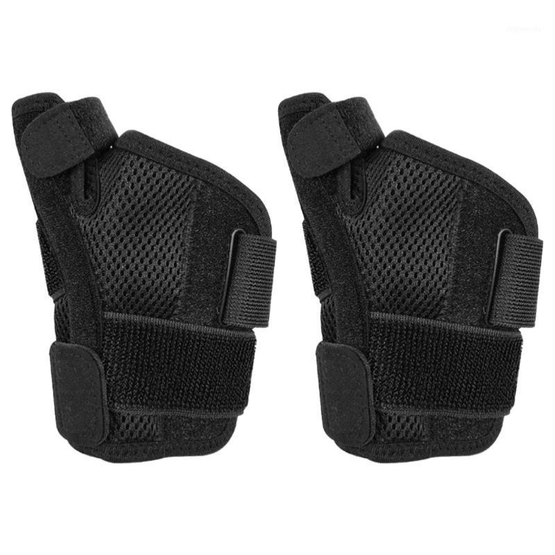 

2 Pcs Thumb Spica Splint Wrist Stabilizer Support Brace for Arthritis Sprains1, Black