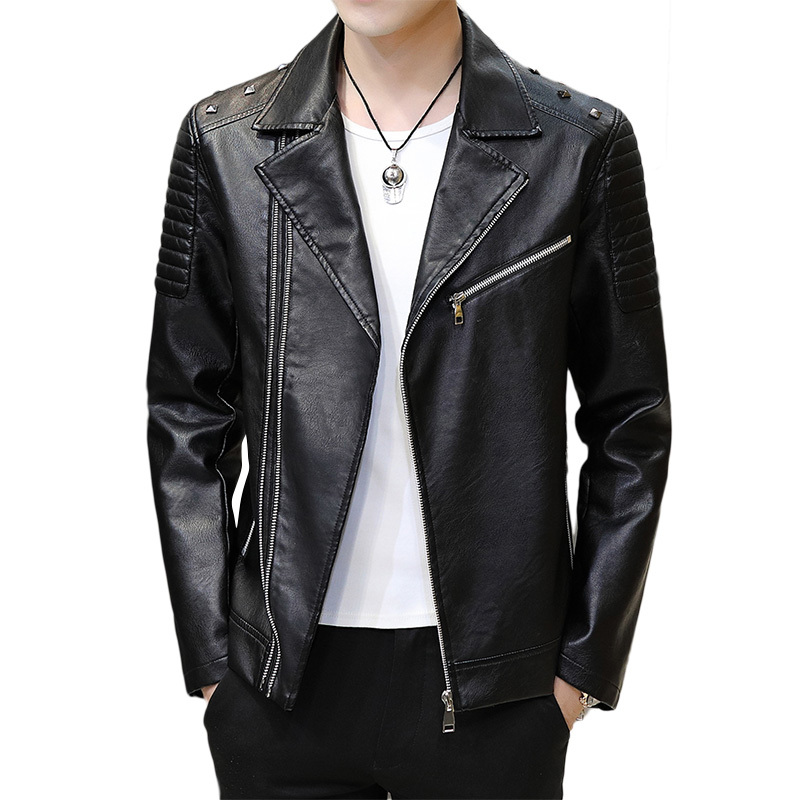 

High Auality of the Fashionable Men Men's Motorcycle Jacket Plutonium Fake Jackets Leather 5x4t, Coffee
