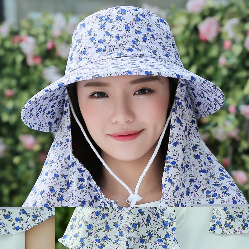 

Outdoor Hat UV Protection Face Neck Women Sun Cap Summer Hat Face Protective Bicycling Beach Cap Wide Brim Sun Female Casual
