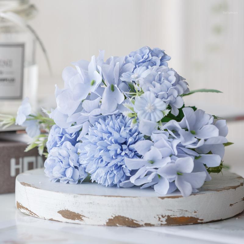 

Artificial Hydrangea Silk Bouquet for Decoration Artificial Peony Rose Wedding Home DIY Decor Bridal Hand Flower1