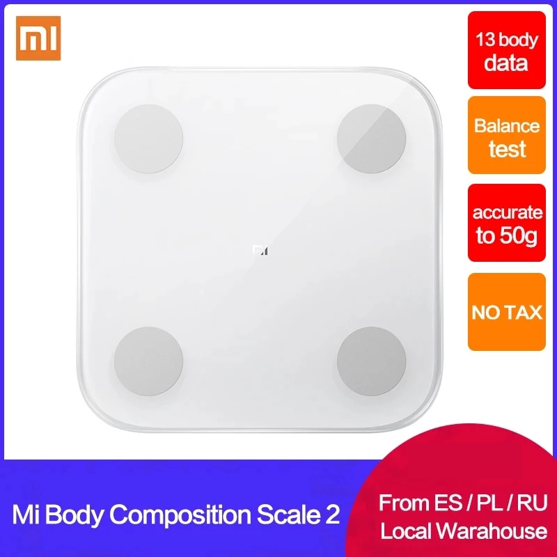 

Xiaomi Mijia Mi Smart Body Composition Scale 2 Fat Weight Scale Bathroom Digital Electronic LED screen Balance APP Data analysis