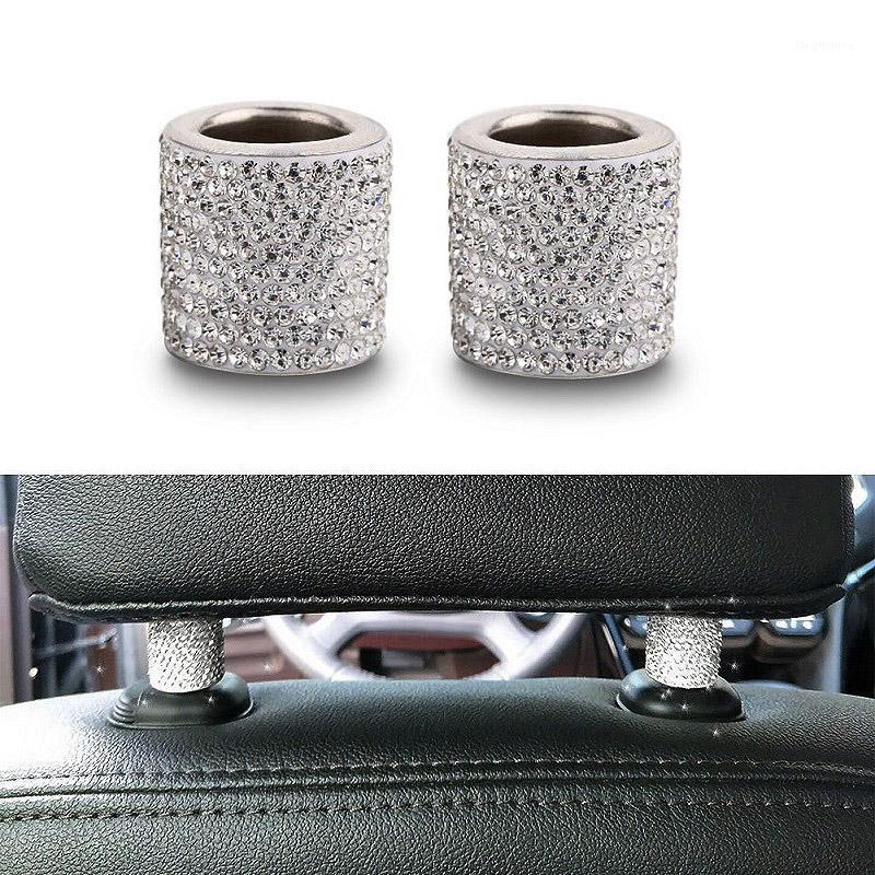 

Hot Universal Crystal Rhinestone Car Seat Headrest Ring Collars Decor Charms Diamond Bling Car Interior Accessories for Girls1