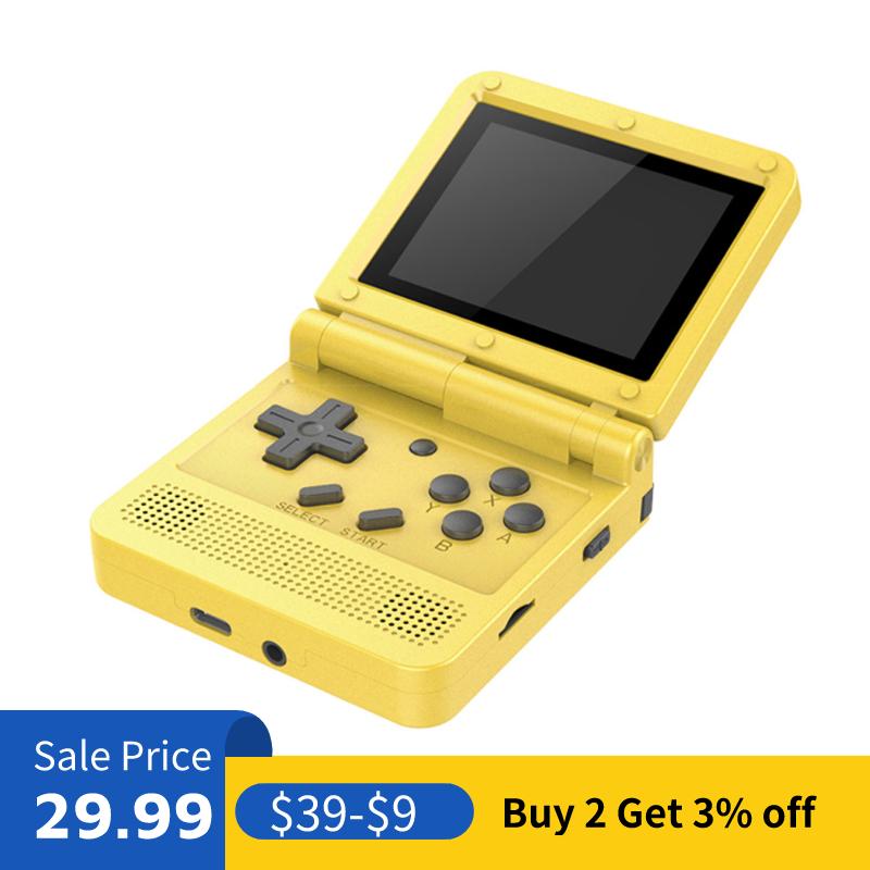 

$39-9 Powkiddy V90 Retro Game Flip Handheld Console 3-inch IPS Screen Open System Game Console with 16G TF Card Mini PS1
