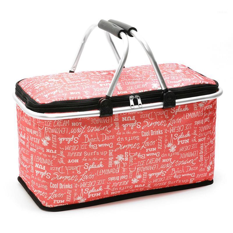 

Foldable Large Capacity Travel Office Portable Shopping Basket Lunch Bag Outdoor Picnic Oxford Cloth Wear Resistant School1, Purple