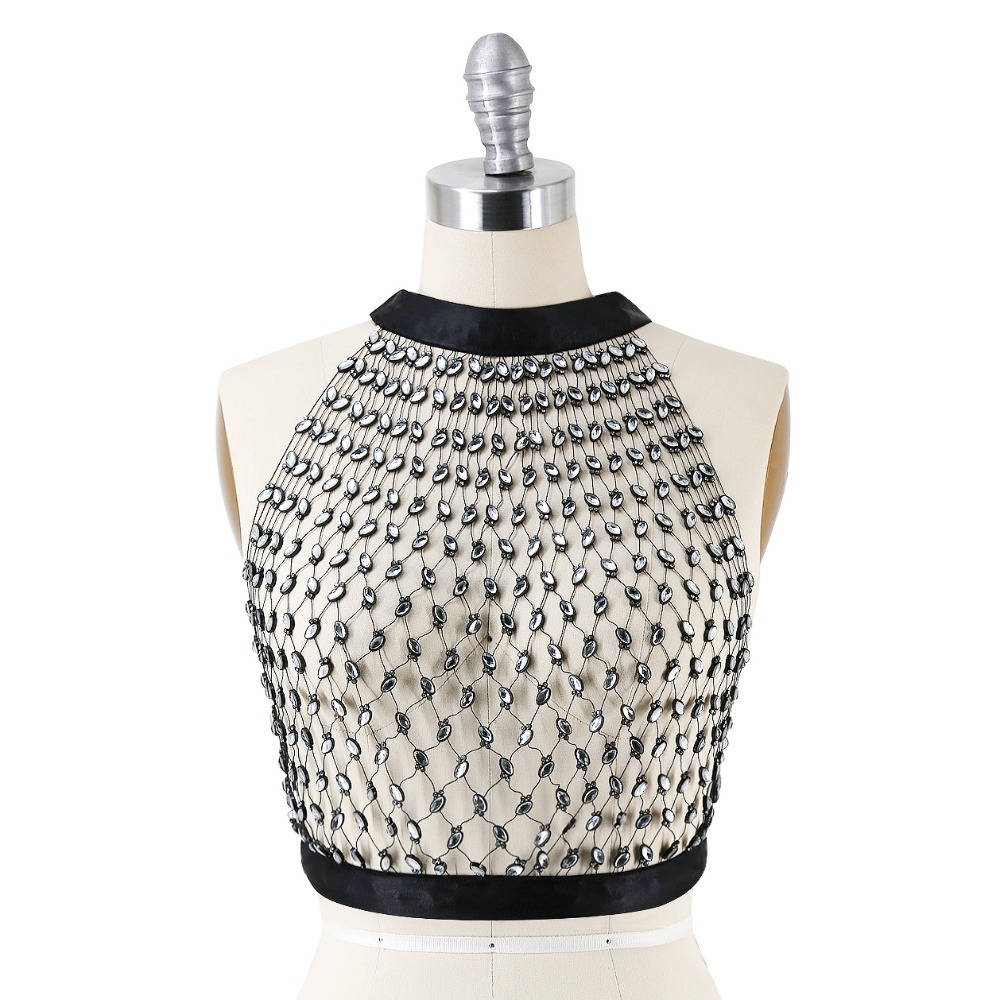 

2020 Female Mode Accessories Smock Zircons Plated Mesh Tops Fishnet t Harvest Top Beach Highstreet Z5fx, Beige