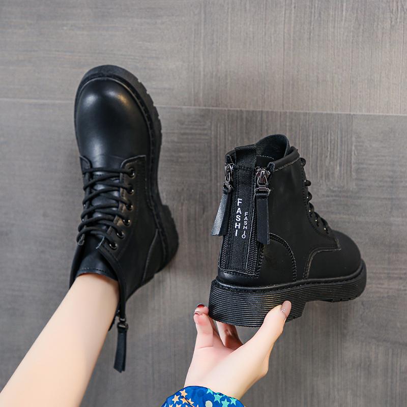 

New Women ankle boots winter Women's Boots Crystal soles Platform For Woman INS Hot Women Chunky Motorcycle, Black