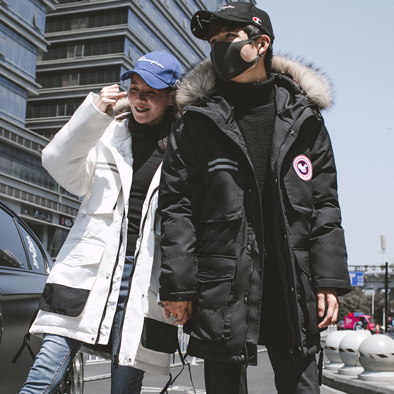 

Women' Goose Winter High Medium Men' and Long Loose Hooded Canadian Style Tooling Outdoor Couple' White Duck Down Coat Canada