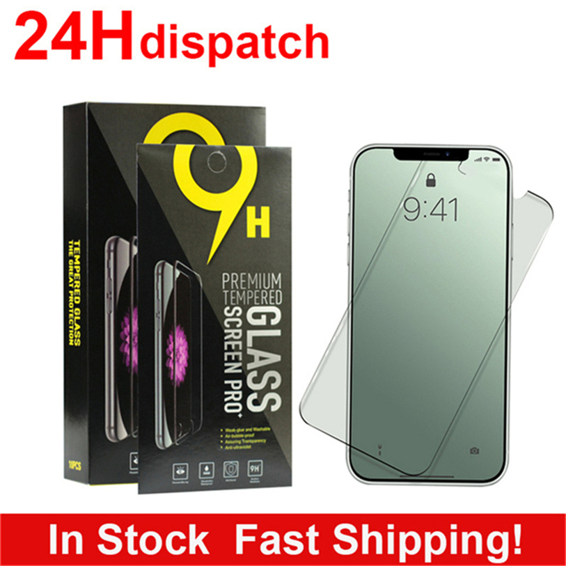 

24H Protectors Tempered Glass For iPhone 11 12 13 mini Pro Max XS XR 8 7 6 Screen Protector Film 0.33mm 2.5D 9H Paper Package