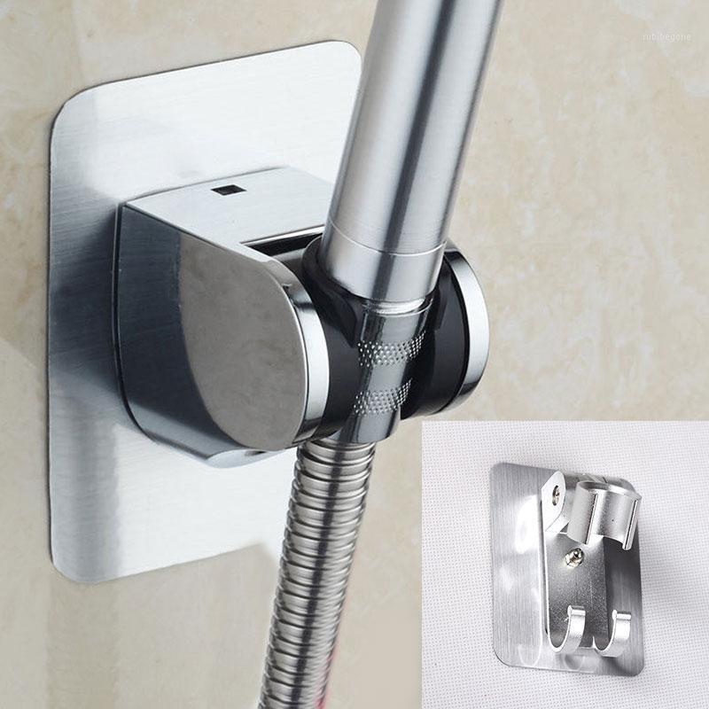 

Adjustable Shower Head Holder Self-adhesive Handheld Drill-free Showerhead Rack Punch-free Chrome Bathroom Wall Mount Bracket1