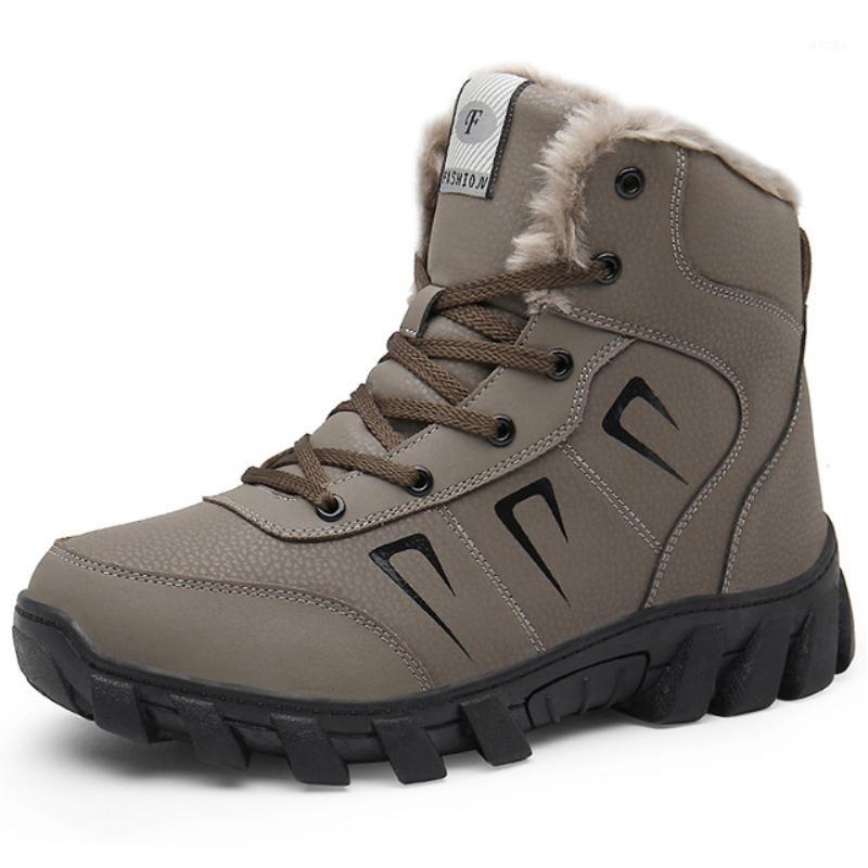 

40 Degree Winter Russian Warm Men Snow Boots Plus Size High Top Mens Outdoor Shoes Man Casual Sneaker Waterproof Footwear1, Black