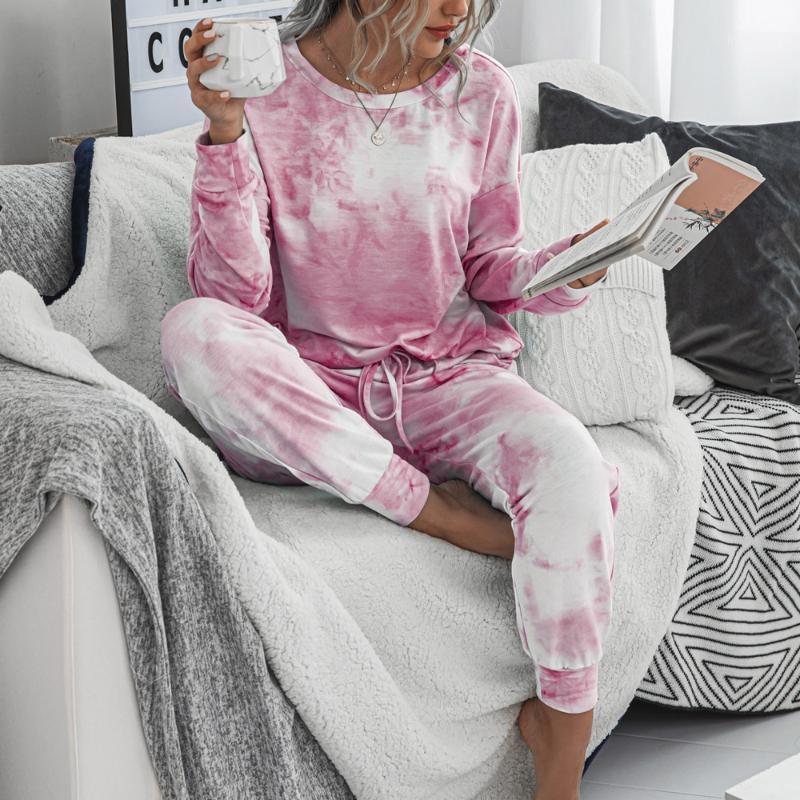 

Women 2 Piece Tie Dye Sweatsuit Set Long Sleeve Pullover and Drawstring Sweatpants Sets 2020 Autumn New Arrivals1, Green