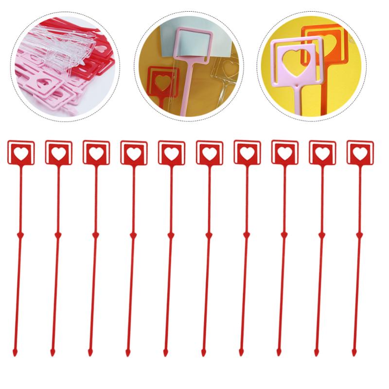 

50pcs Valentine's Day Banquet Message Clips Exquisite Blessing Fixed Clip, Pink