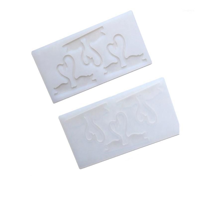 

3 holes swan silicone lace mold cake decoration mold1