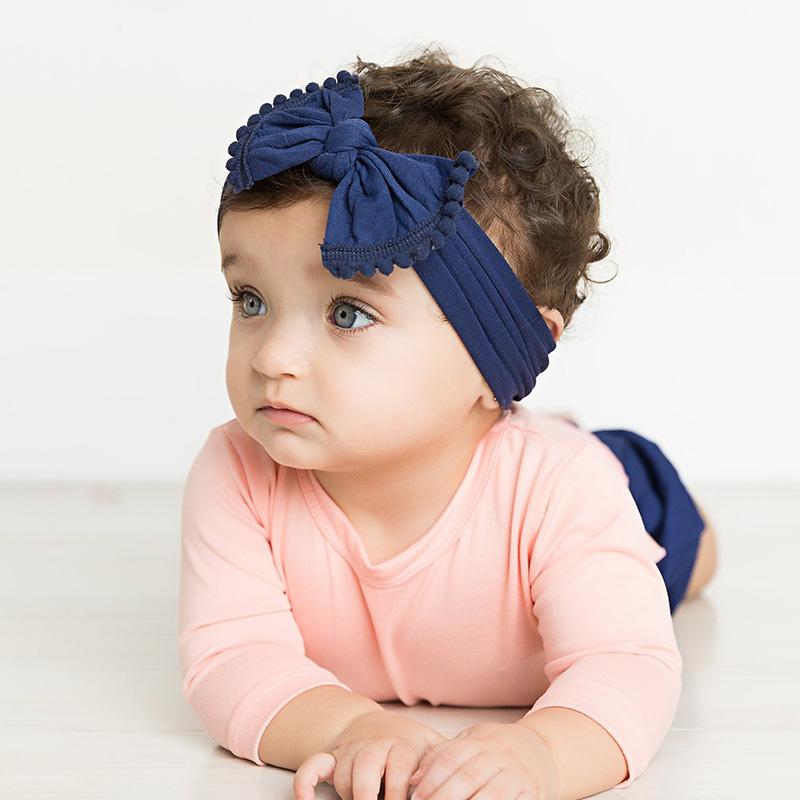 

Baby Nylon Headband Girls Top Knot Headbands Fit All Baby Bow Headwrap Bowknot Turban Newborn Head Band Bebes Cotton Hair Bows, 11