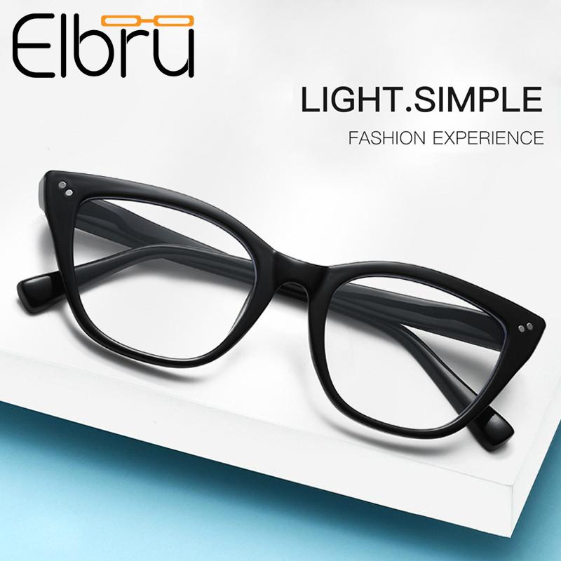 

Elbru Retro Metal Anti-blue Glasses Frame Radiation Protection Transparent Optical Eyewear For Men Women Computer Eyeglasses