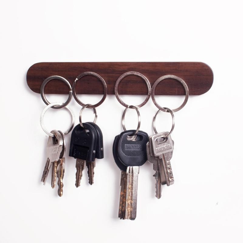 

Solid wood key holder Wall hanging Wood wall hanging Car keys Multifunctional suction magnetism Walnut Beech