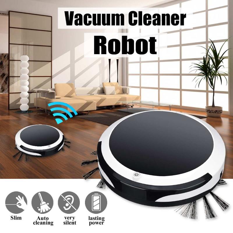 

3-in-1 Rechargeable Smart Sweeping Robot Vacuum Cleaner Strong Suction Flexible Move Universal Driving Floor Mopping