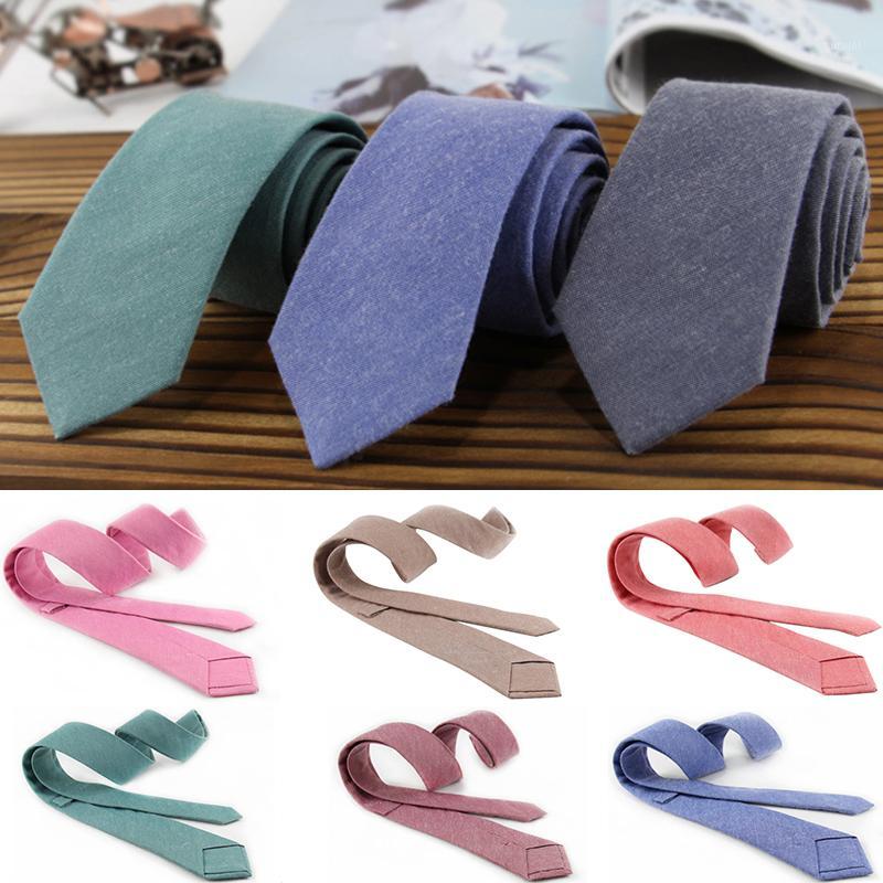 

Fashion Men's Narrow Tie High-End Solid Color Cotton Wild Wedding Banquet Formal Or Casual Suit Shirt Accessories Neck Ties1
