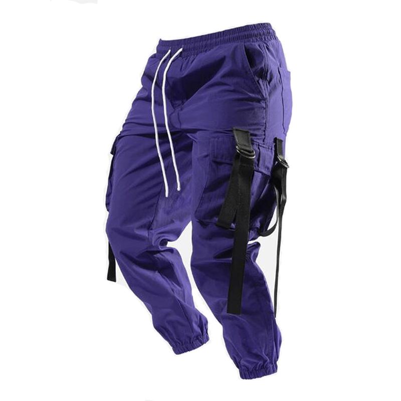 

2021 Men's High Street Trend High Quality Multi-Pocket Loose Outdoor Jogging Fashion Casual Hip Hop Motorcycle Pants, Black
